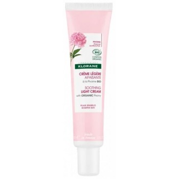 Klorane Creme Legere Apaisante Pivoine Bio Tube 40ml