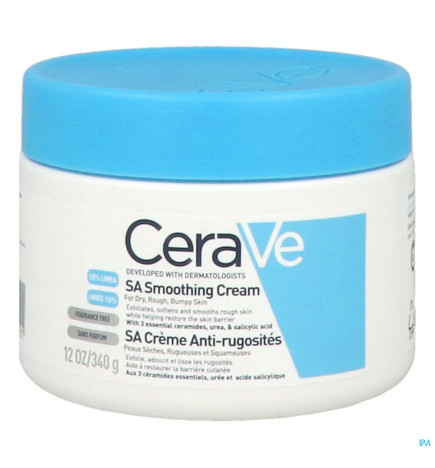 Cerave – SA crème anti-rugosités, 340 ml