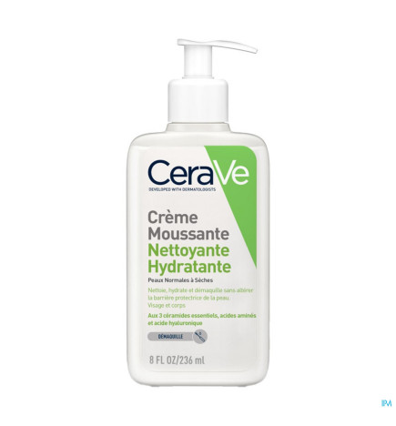 Cerave – crème moussante nettoyante hydratante, 236 ml
