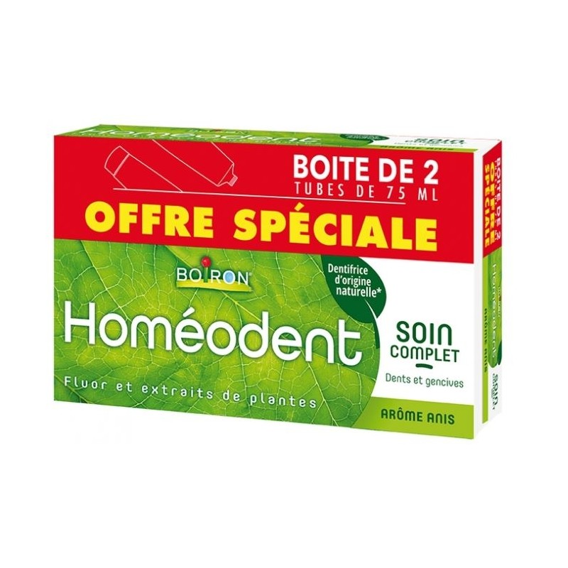 Homeodent Soin Complet Dents Et Gencives Chlorophylle Pate Dentifrice 75ml X2