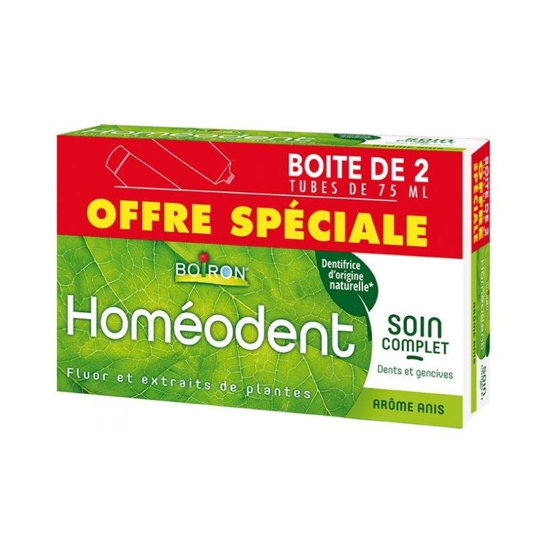 Homeodent Soin Complet Dents Et Gencives Citron Pate Dentifrice 75ml X2