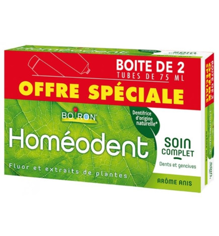 Homeodent Soin Complet Dents Et Gencives Citron Pate Dentifrice 75ml X2