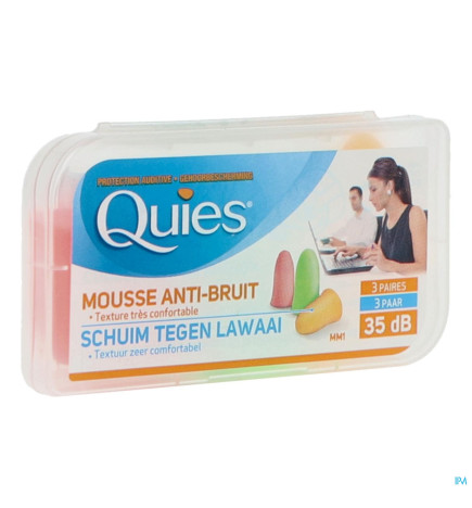 Quies – Mousse Fluo Bouchon Auriculaire 6