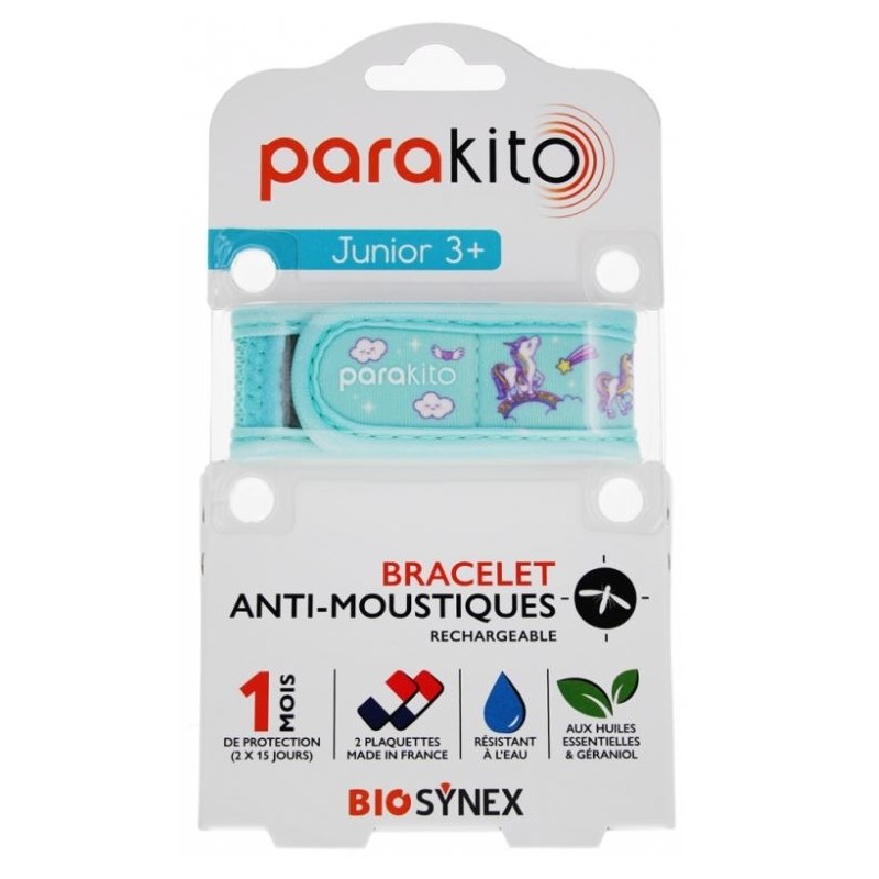 Parakito Bracelet Antimoustique Rechargeable Junior 1 Licorne