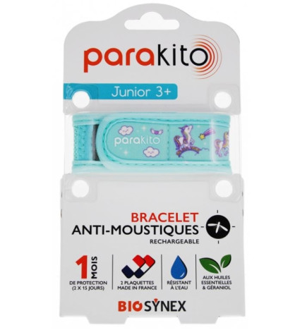 Parakito Bracelet Antimoustique Rechargeable Junior 1 Licorne