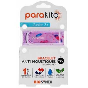 Parakito Bracelet Antimoustique Rechargeable Junior 1 Plumes