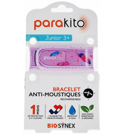 Parakito Bracelet Antimoustique Rechargeable Junior 1 Plumes