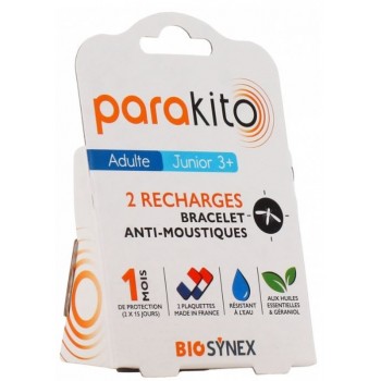 Parakito Bracelet Antimoustique Pack 2 Recharges