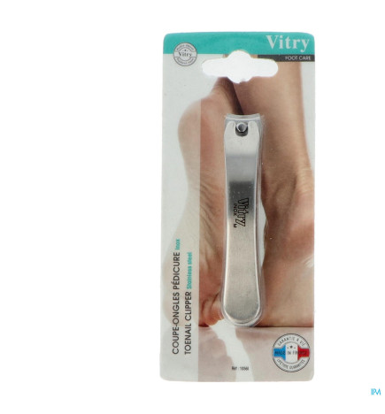 Vitry – Coupe-Ongles Pédicure Poche Plat Inox Trempé