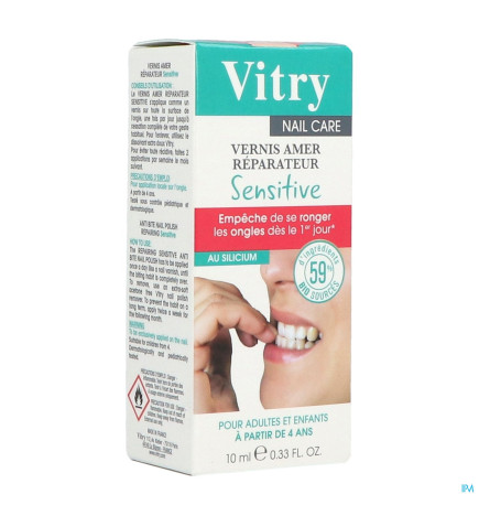 Vitry – Vernis Ongles Amer Réparateur Sensitive, 10 ml