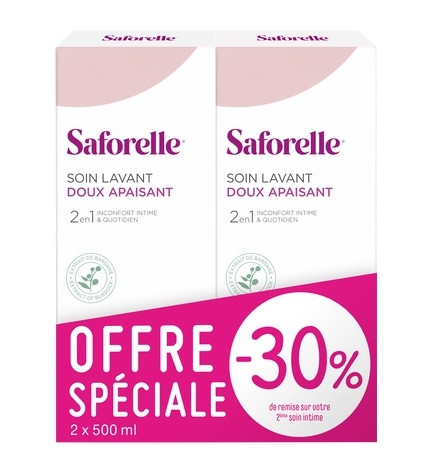 Saforelle Soin Lavant Doux 2 X 500 ml
