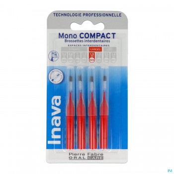 Inava – Mono Compact Brossettes Interdentaires ISO4 1,5 mm, 4 unités