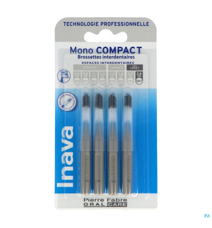 Inava – mono compact, brossettes gris, x4