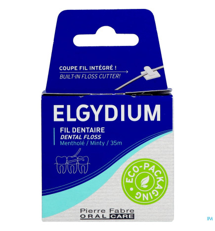 Elgydium – fil dentaire ciré mentholé, 35 m
