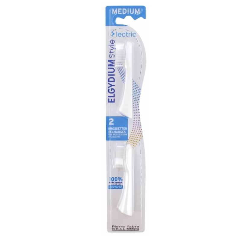 Elgydium Style Recharge Brosse A Dents Electrique Medium X2