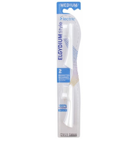 Elgydium Style Recharge Brosse A Dents Electrique Medium X2