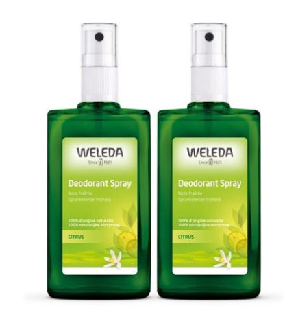 Weleda Citrus Deodorant Spray 100ml X2