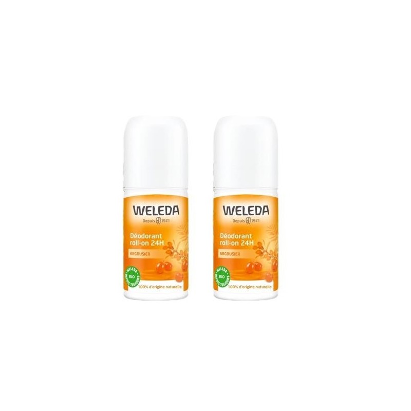 Weleda Argousier Deodorant 24h Roll On 50ml X2