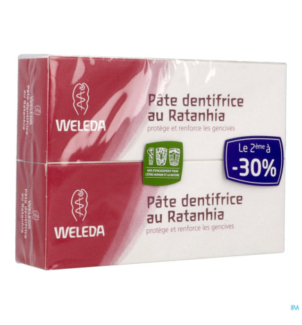 Weleda – Ratanhia Pâte Dentifrice, 75 ml x2