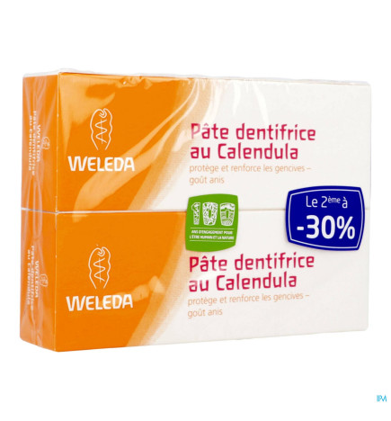 Weleda – Calendula Pâte Dentifrice, 75 ml x2