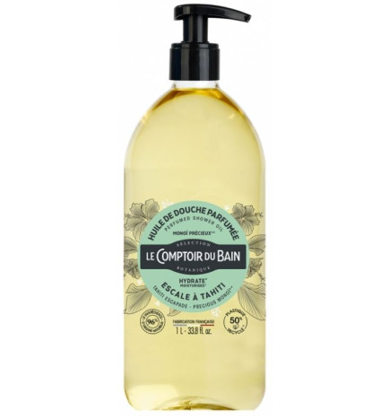 Le Comptoir du Bain – Huile de Douche Parfumée Escale à Tahiti, 1 L