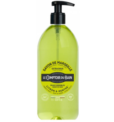Le Comptoir du Bain – Savon de Marseille Citron & Menthe, 1 L