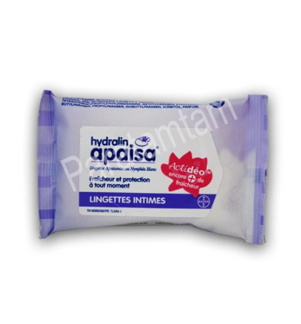 HYDRALIN APAISA LINGETTES INTIMES FORMAT POCHE 10 LINGETTES
