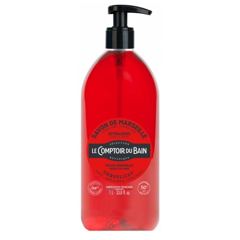 Le Comptoir Du Bain Savon De Marseille Liquide Aloe Vera 1l Le Comptoir Du Bain Savon De Marseille Liquide Aloe Vera 1l