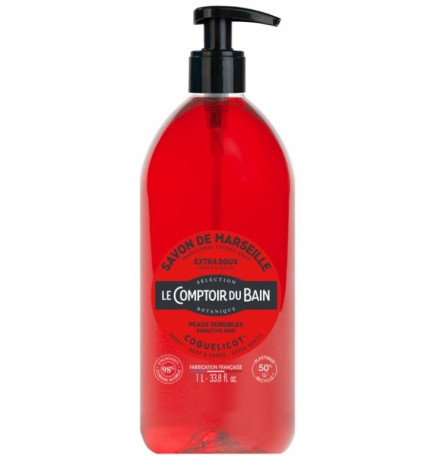 Le Comptoir du Bain – Savon de Marseille Coquelicot, 1 L