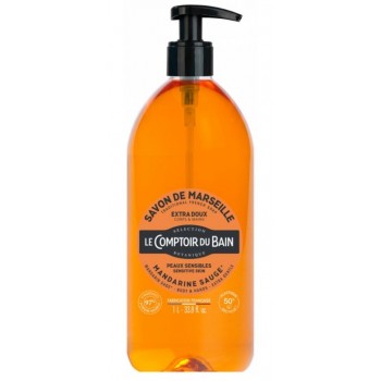 Le Comptoir Du Bain Savon De Marseille Liquide Mandarine Sauge 1l