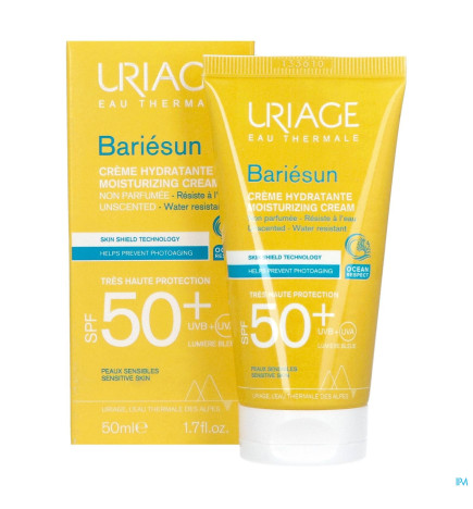 Uriage – Bariésun Crème Hydratante Non Parfumée SPF50+ 50 ml