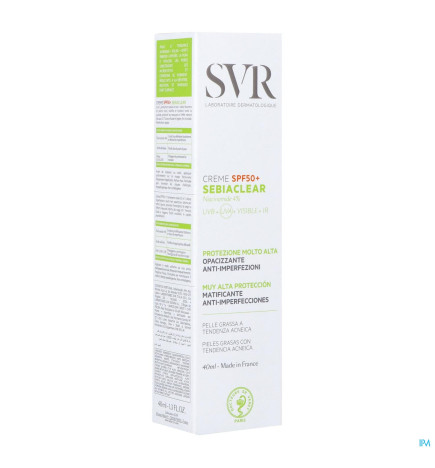 SVR – Sebiaclear Crème Matifiante SPF50+, 40 ml