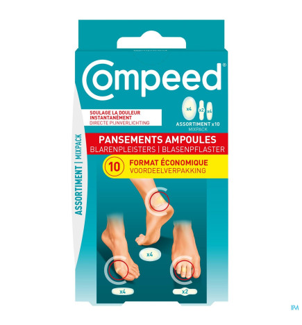 Compeed – pansements ampoules assortiment, 10 pansements