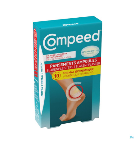 Compeed – pansements ampoules moyen format, 10 pansements