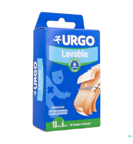 Urgo – Lavable pansement bande à découper, x 10