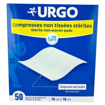 Urgo Compresse Sterile Non Tissee 10cm X 10cm Sachet 2 50