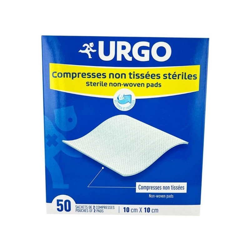 Urgo Compresse Sterile Non Tissee 10cm X 10cm Sachet 2 50