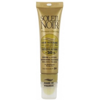 Soleil Noir Combi Ip 20 Stick Et Creme Protection Moyenne 20ml + 2ml