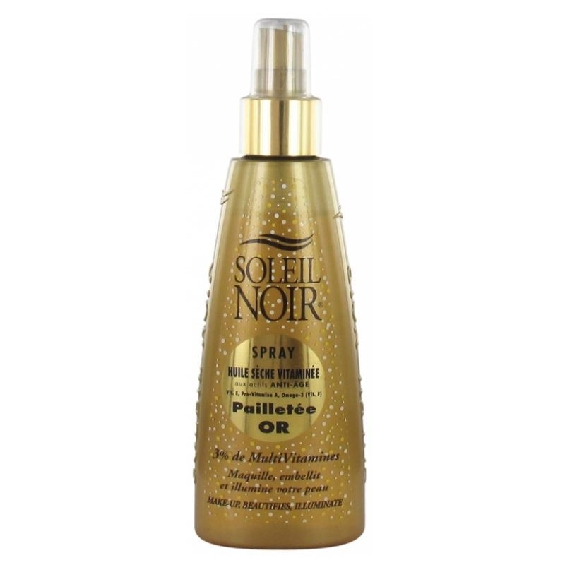 Soleil Noir Huile Seche Vitaminee Pailletee Or Spray 150ml