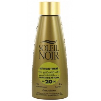 Soleil Noir Lait Solaire Vitamine Ip 20 Protection Moyenne 150ml