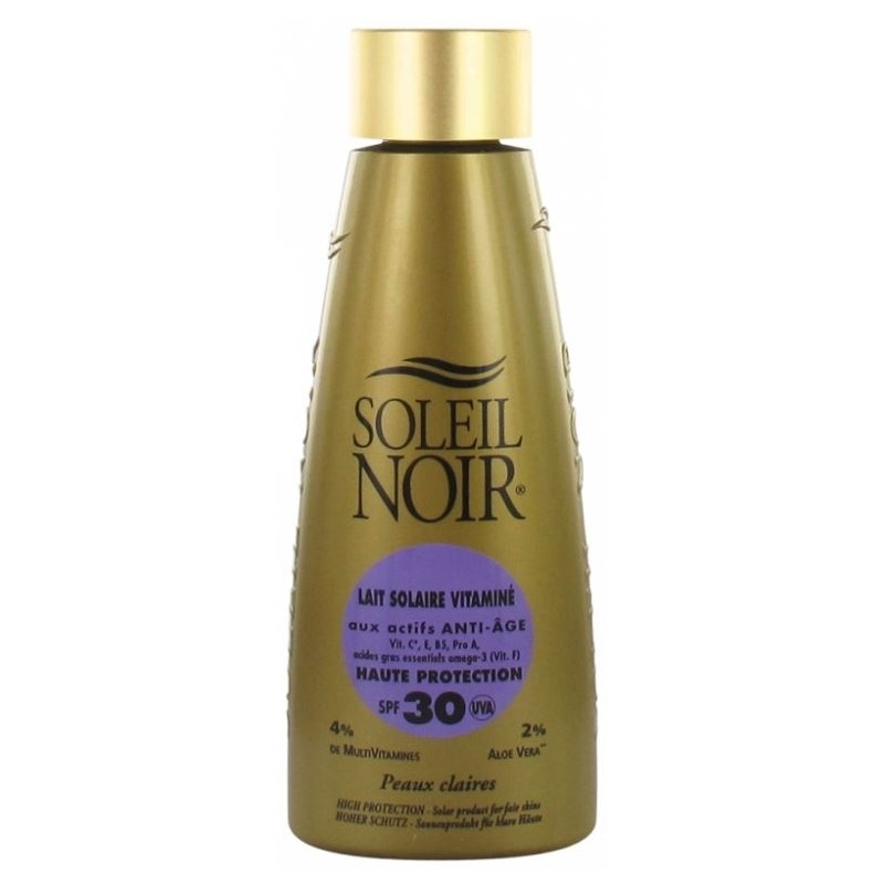 Soleil Noir Lait Solaire Vitamine Ip 30 Haute Protection 150ml