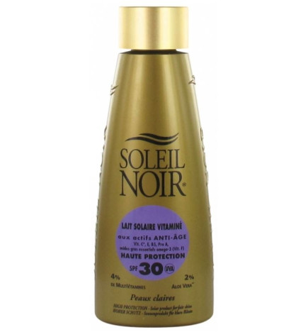 Soleil Noir Lait Solaire Vitamine Ip 30 Haute Protection 150ml