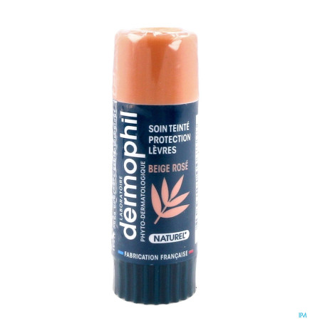 Dermophil – Stick lèvres soin teinté beige rosé Indien, 4 g