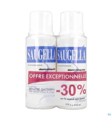 Saugella – Dermoliquide Émulsion, 250 ml x2