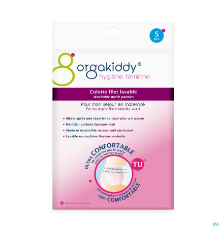 Orgakiddy – Culotte maternité filet lavable taille unique, x5