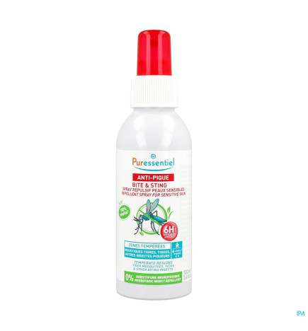Puressentiel – Spray Répulsif Peaux Sensibles Anti-Pique, 100 ml