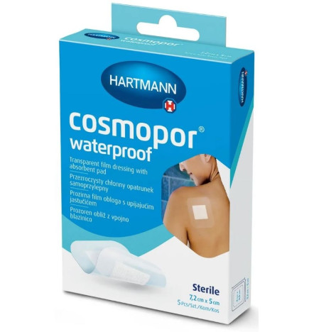 Cosmopor Sterile Pansement Adhesif Waterproof 7cm2 X 5cm 5