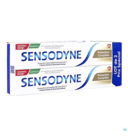 Sensodyne – dentifrice protection complète, 2 × 75 ml