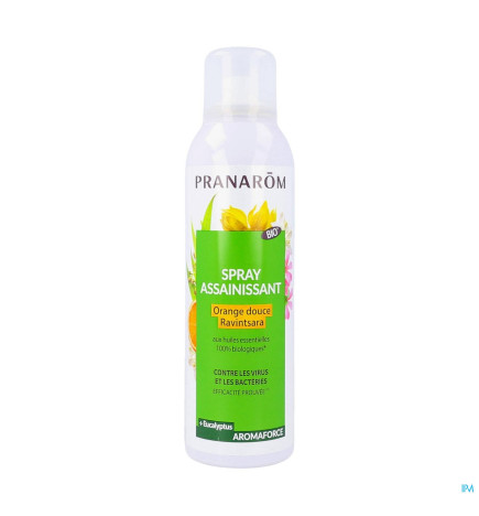Pranarôm – Spray Assainissant Bio Orange Douce & Ravintsara, 150 ml