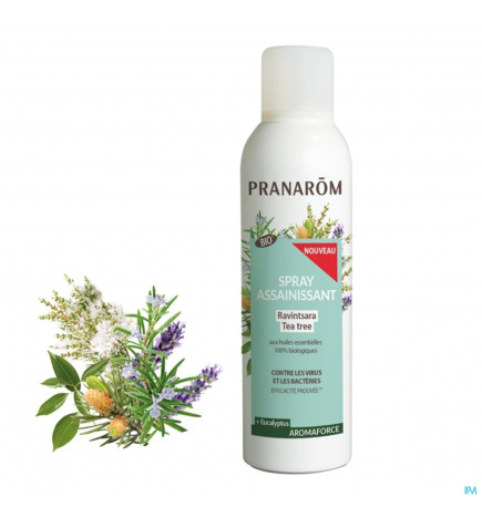 Pranarôm – Spray Assainissant Bio Ravintsara & Tea Tree, 150 ml